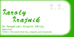 karoly krajnik business card